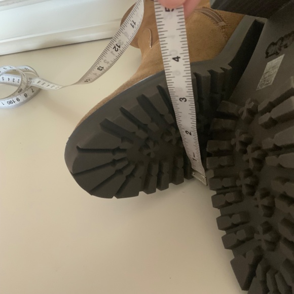 COACH JOY SUEDE LUG SOLE ANKLE BOOTIES BOOTS WOMENS RAW UMBER - Picture 9 of 11